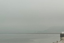 Niebla de hoy, 19/09/25,&nbsp; no dejaba ver el monte de Montehano desde Santoña 